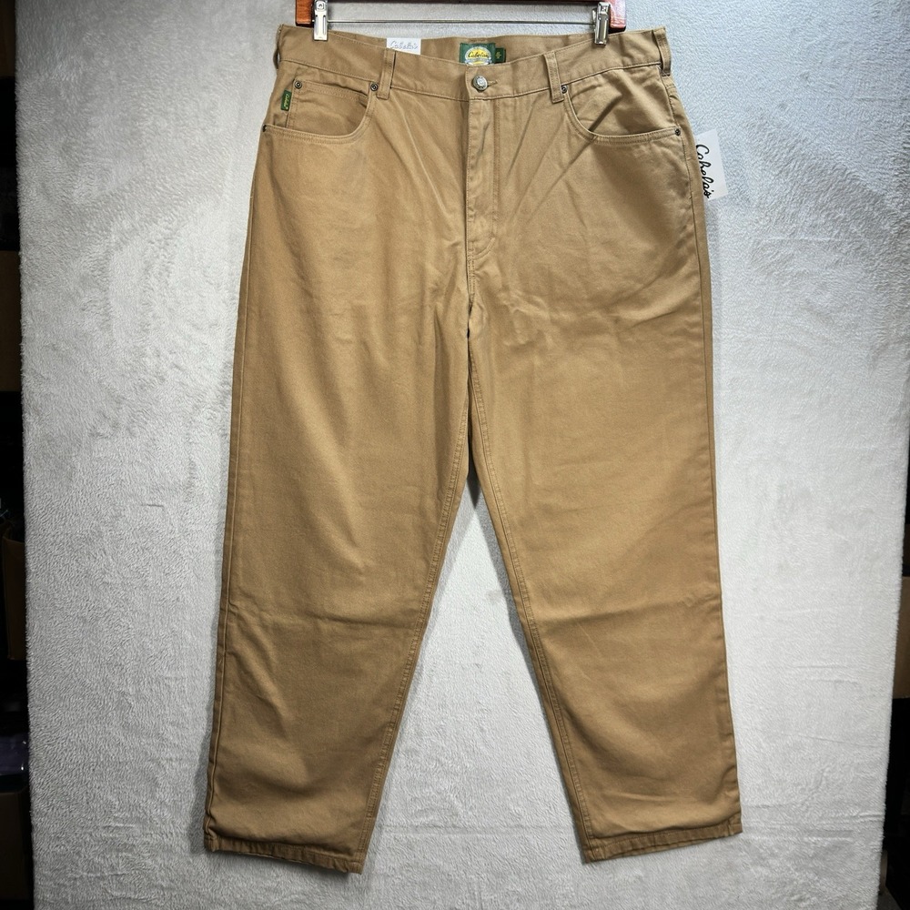 Cabelas Rough Canvas Flannel Lined Work Pants Men's 40x32 NEW‎